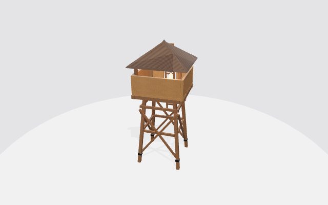 wooden defensive watchtower