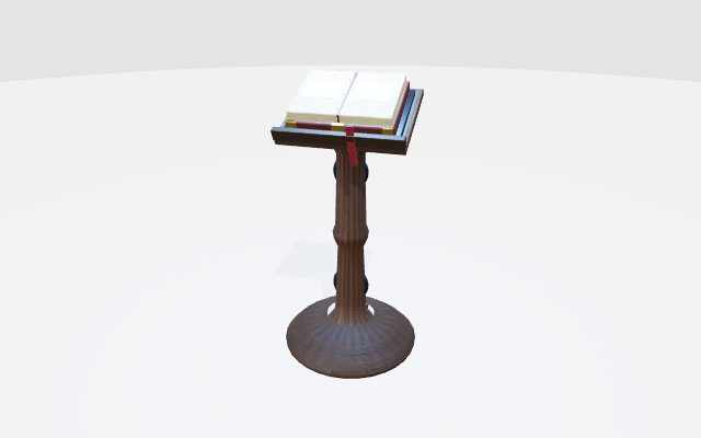ancient grimoire on lectern
