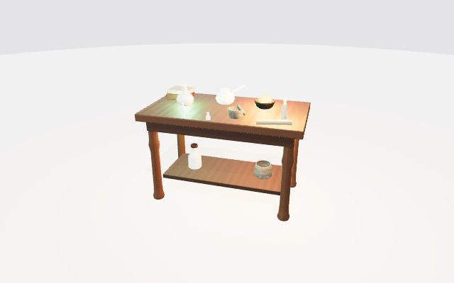 alchemist's work table