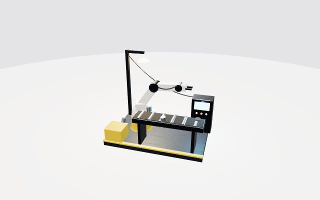 robot arm assembly station