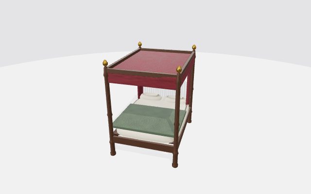 four-poster bed