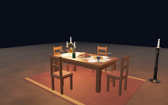 candlelit dining feast