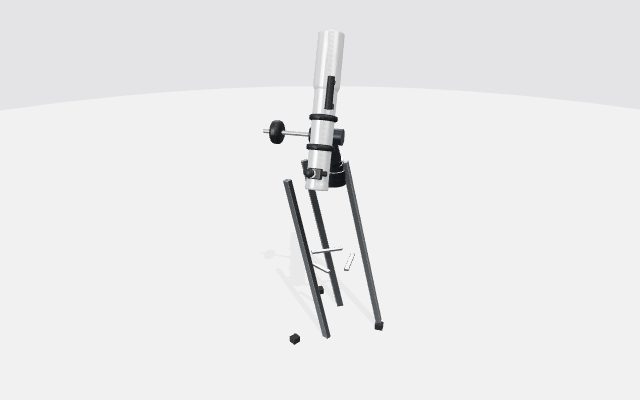 astronomical telescope on equatorial tripod