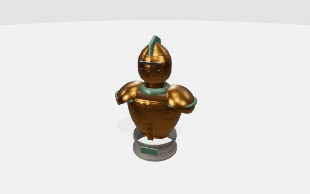 bronze knight armor bust
