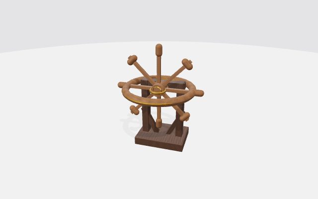 pirate ship's helm wheel