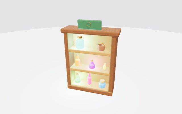 potion shop display shelf