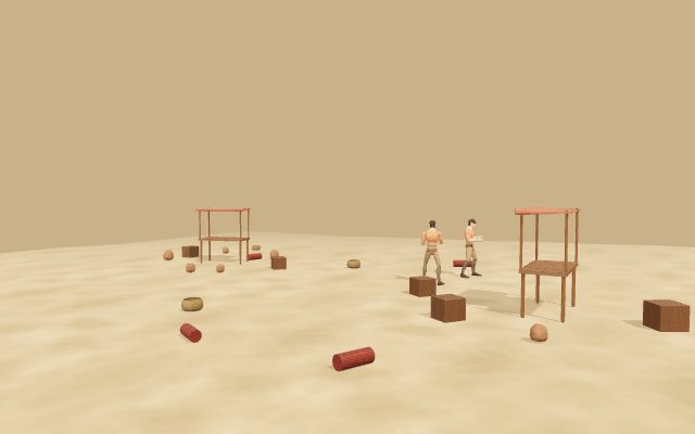 desert market with merchants