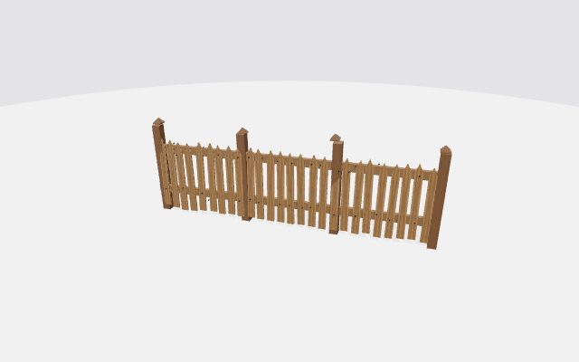 wooden picket fence