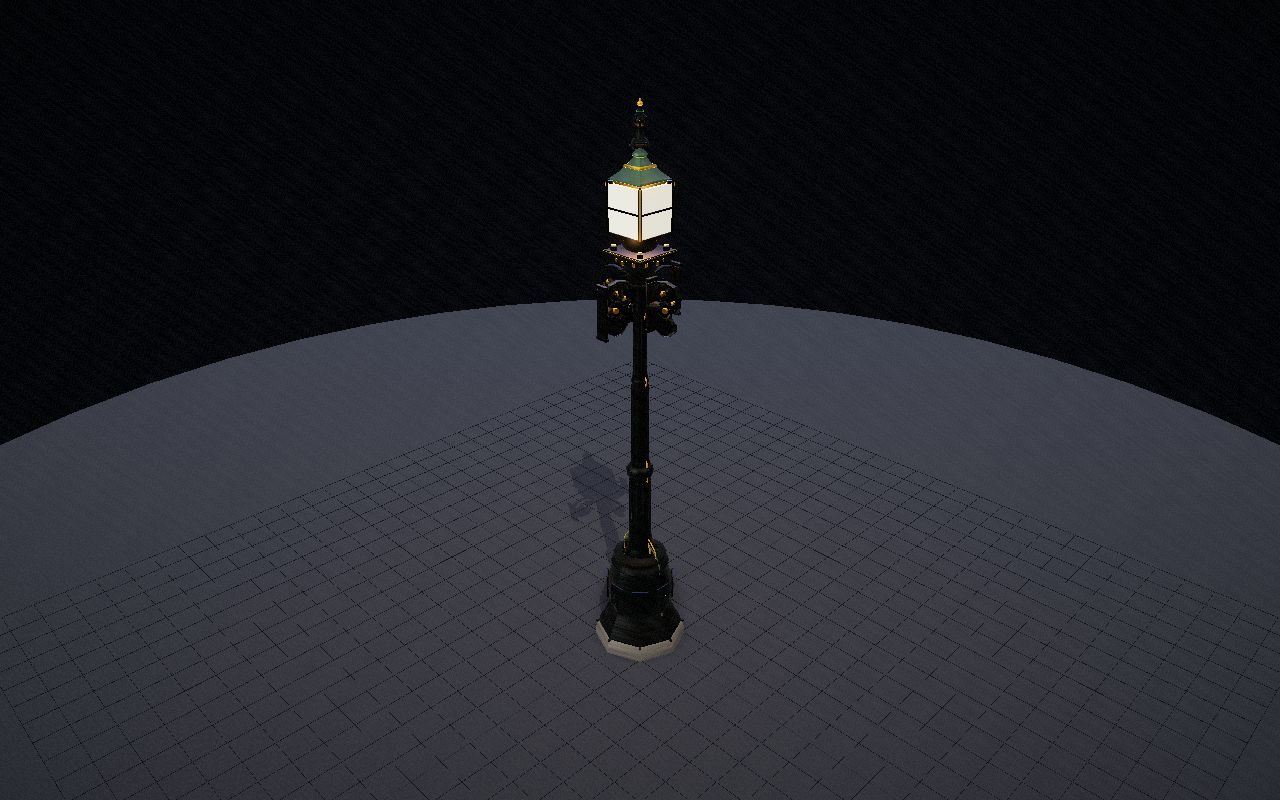 Victorian cast iron street lamp