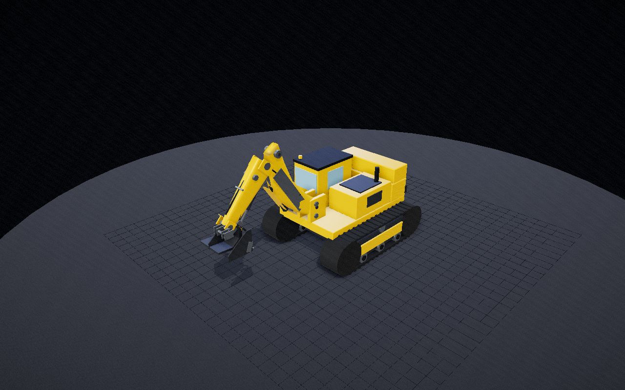 yellow excavator