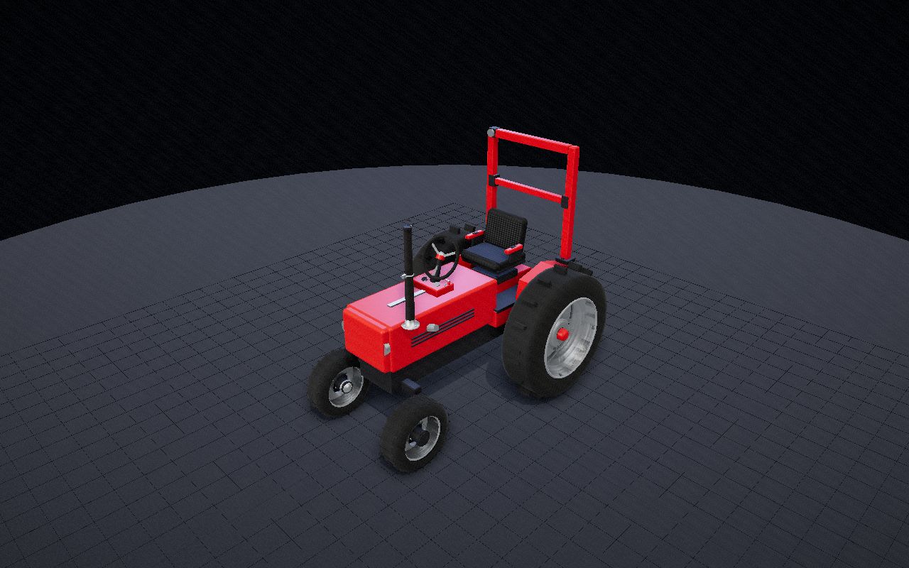 red farm tractor