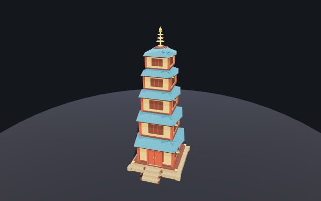 오층 목탑